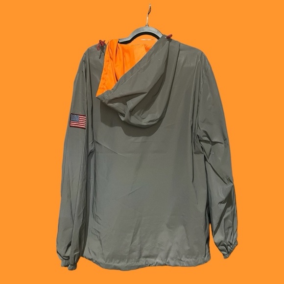 Bleecker & Mercer NWT Premium Collection Neon Orange Windbreaker - Picture 2 of 7